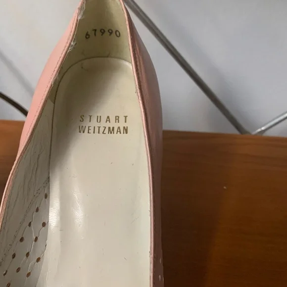 Stuart Weitzman Peep-Toe Pink Heels - Picture 5 of 6